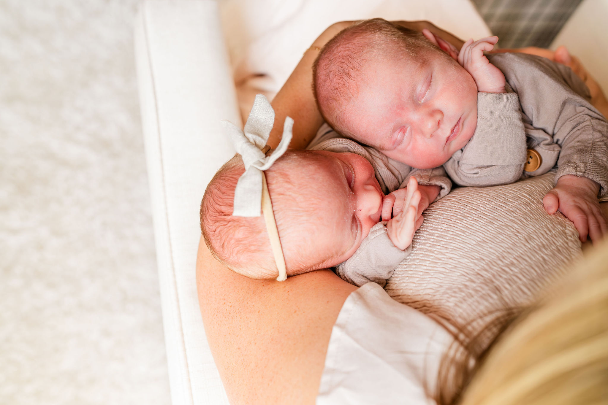 Newborn Twins at In Home Newborn Session